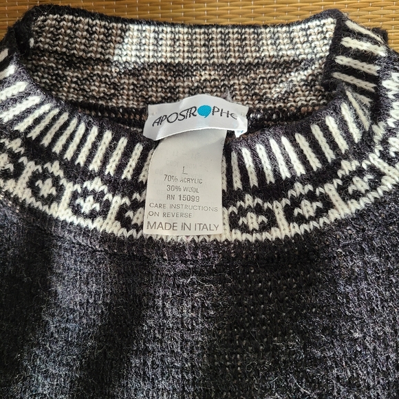Apostrophe Sweater Ladies SZ LG Blk Make offer - Picture 3 of 5